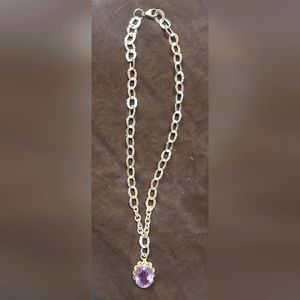 Sterling silver amethyst necklace
